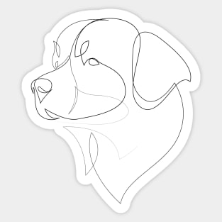 Bernese Mountain Dog - one line dog Sticker